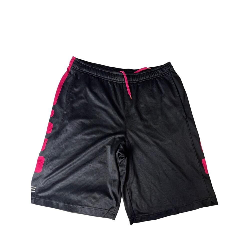 Nike Elite Dri-FIT Basketball Shorts Size L Black Pink Stripe